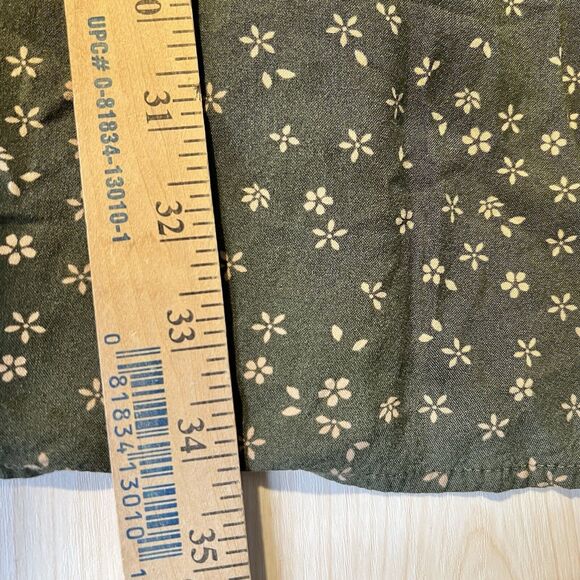 Trixxi Women's Plus 1X Dress Green Floral Adjustable Boho Festival Hippie Fairy - Picture 5 of 7